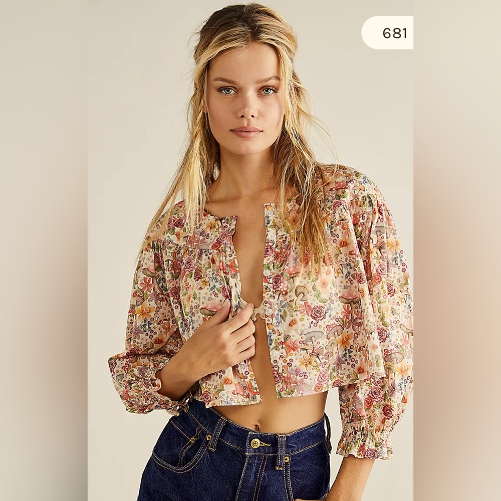 For Love & Lemons Theodora Crop Top NWT XS